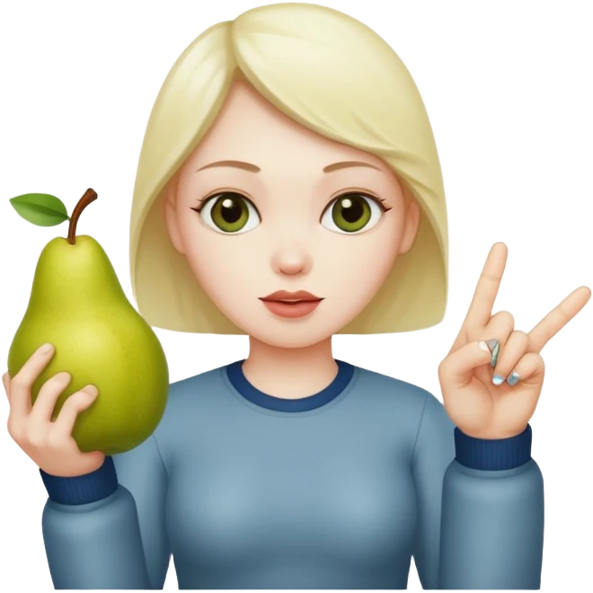 Birne zeigt Mittelfinger  emoji