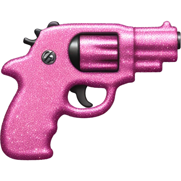 Glittery pink gun emoji