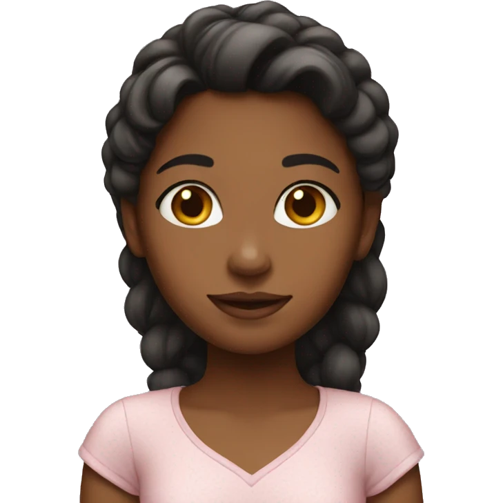 Girl with love emoji