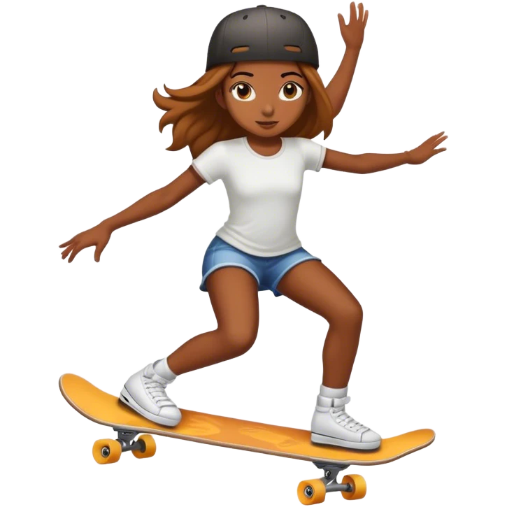 skater girl emoji