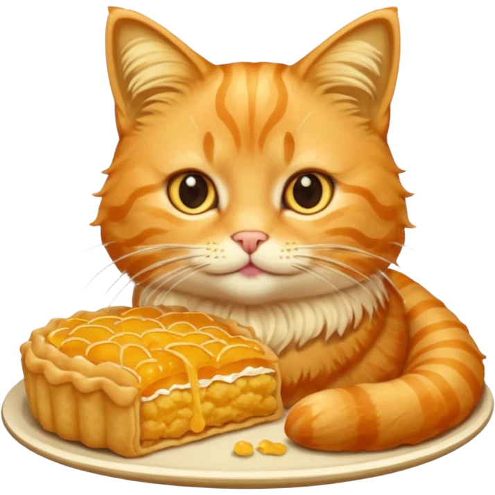 a cat eating kunafa emoji