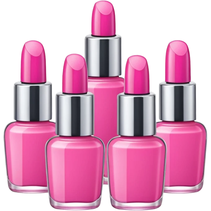 Create an icon using things you would find in a nail salon; use pink tones. emoji