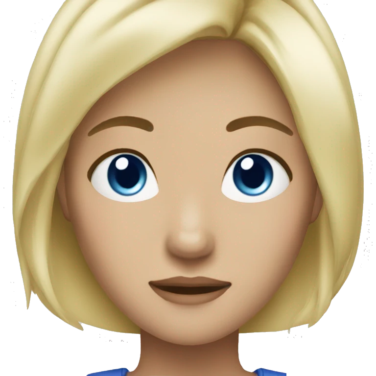 Woman Blonde asian blue eyes  emoji