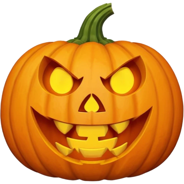 A scary pumpkin emoji