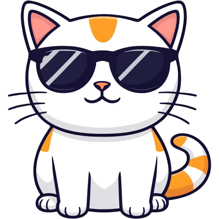 Cat with sunglasses emoji
