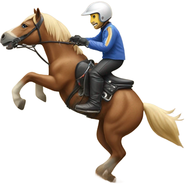 Horse on dirt bike emoji