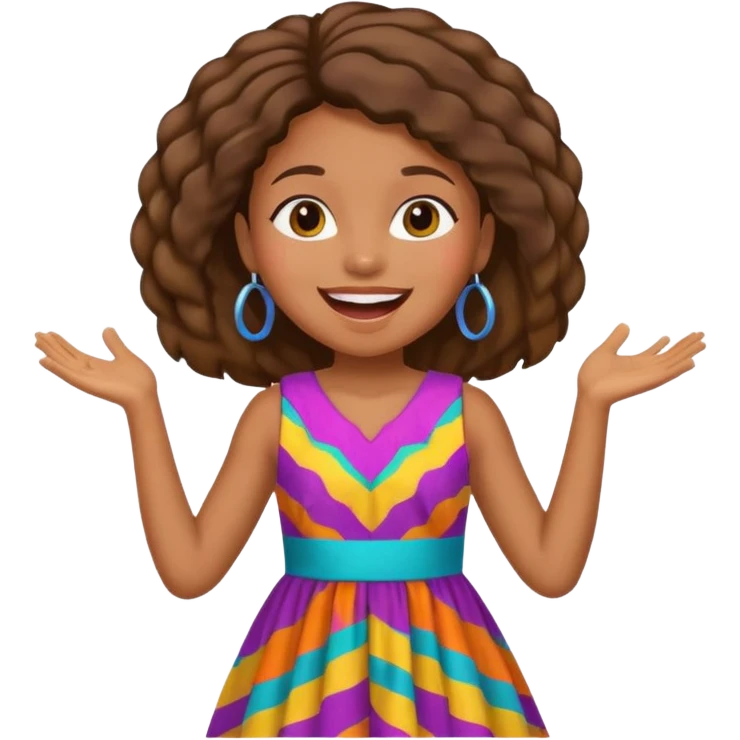 African American girl singing emoji