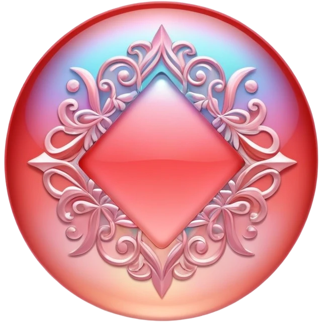 Iridescent pastel red formal elegant sophisticated cultured neat pretty beautiful nifty app icon emoji