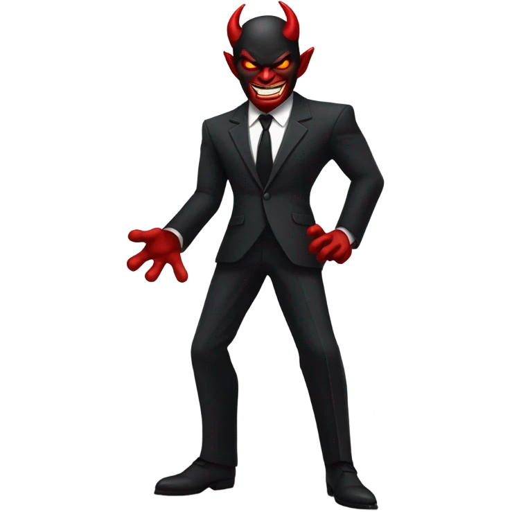 devil evil villian suit full body emoji