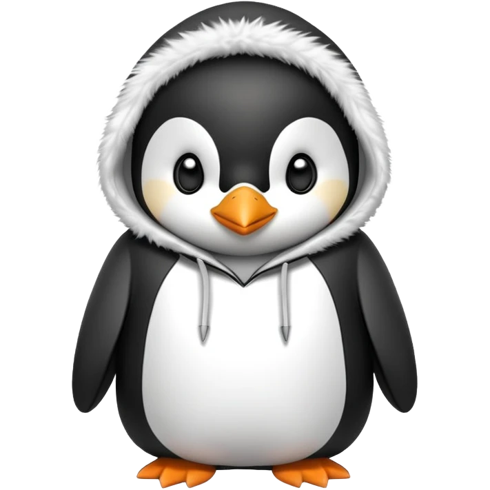 Penguin wearing a hoodie  emoji