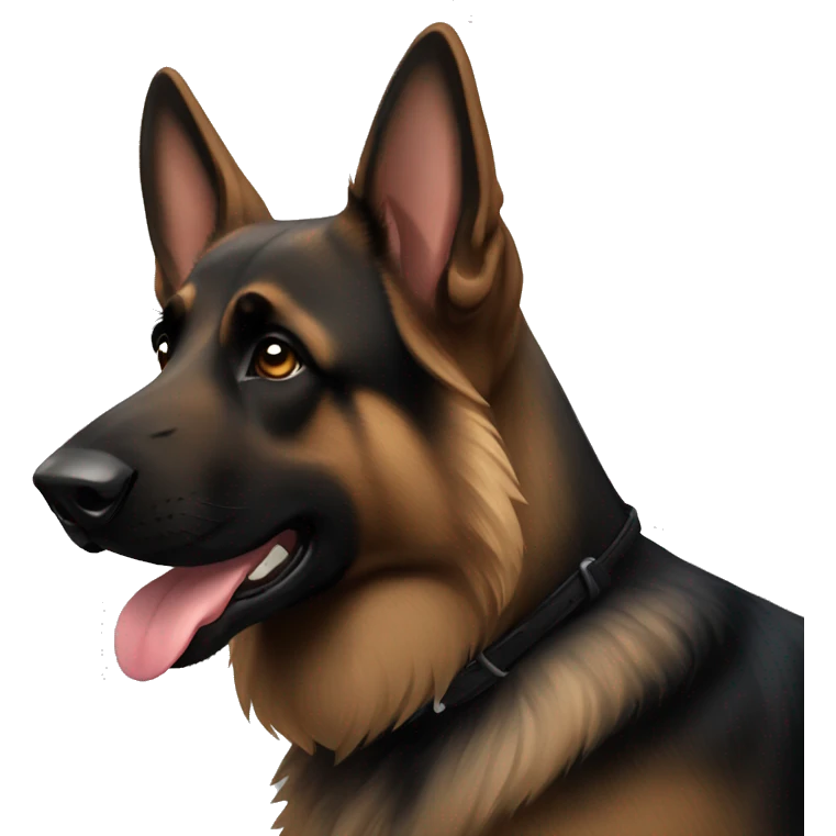 Dark sable German shepherd dog emoji