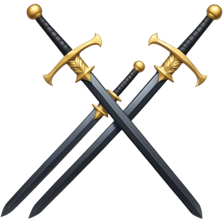 two all black sword emoji