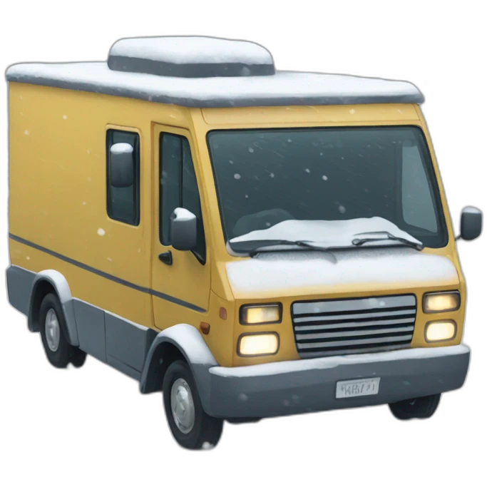 mobilette dans la neige emoji