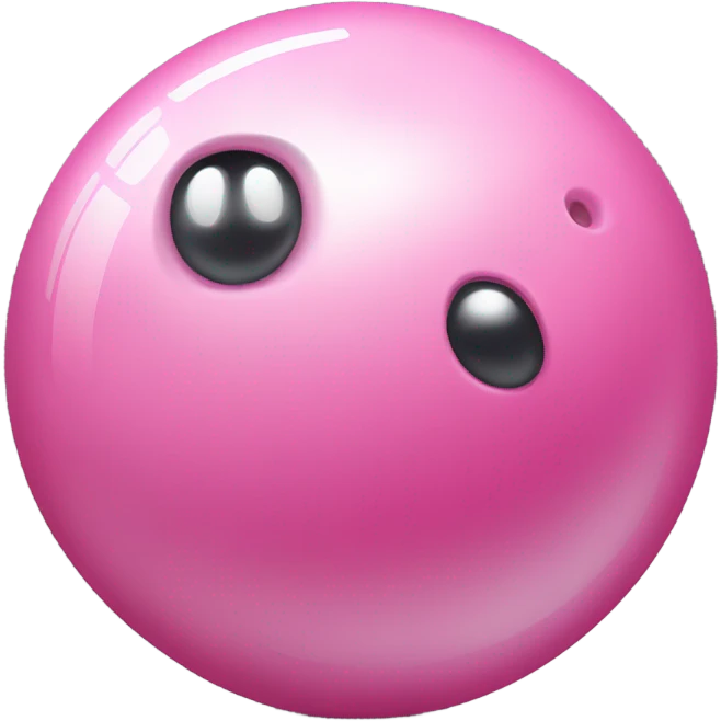 Pink realistic bowling ball  emoji
