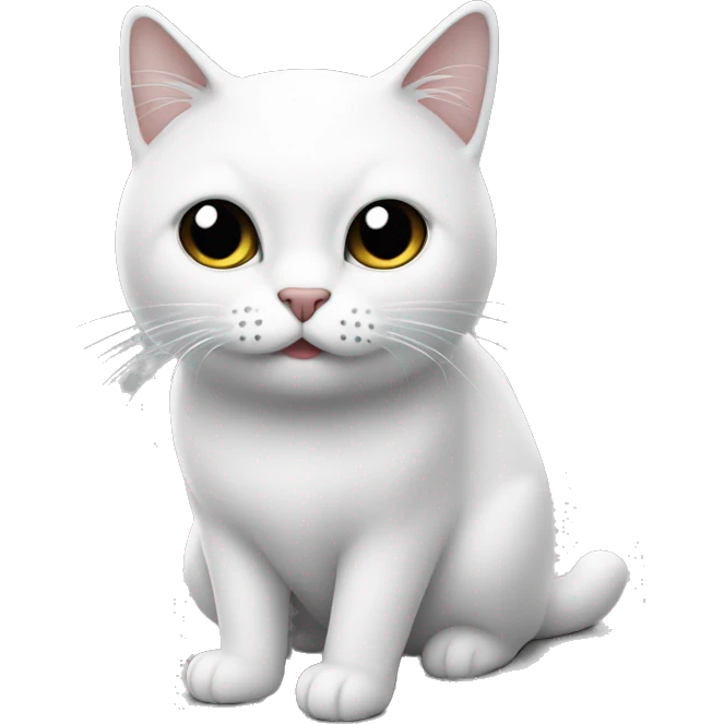 Chat sur un chat blanc noir emoji