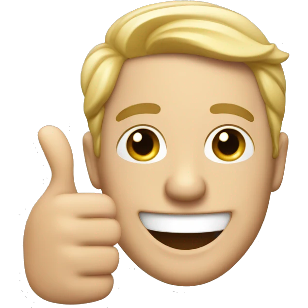 Smiling Englishman showing thumbs up  emoji