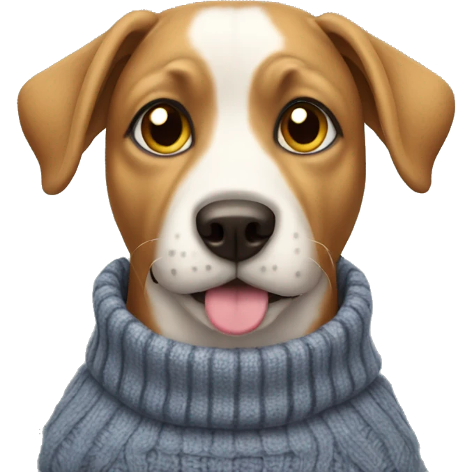 dog wearing sweater emoji