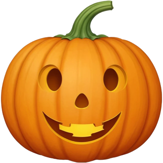 Doodle pumpkin in pastel color emoji