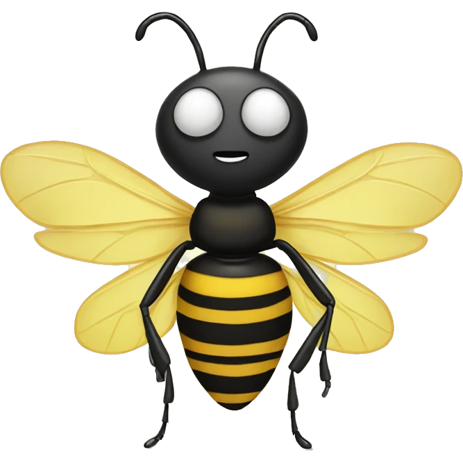 Ant wearing bee costume  emoji