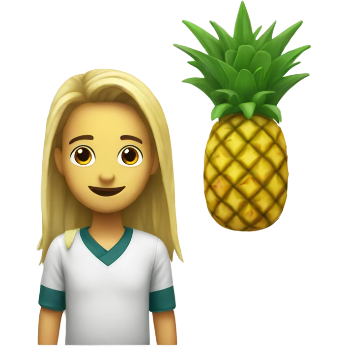 pineapple with gontel emoji