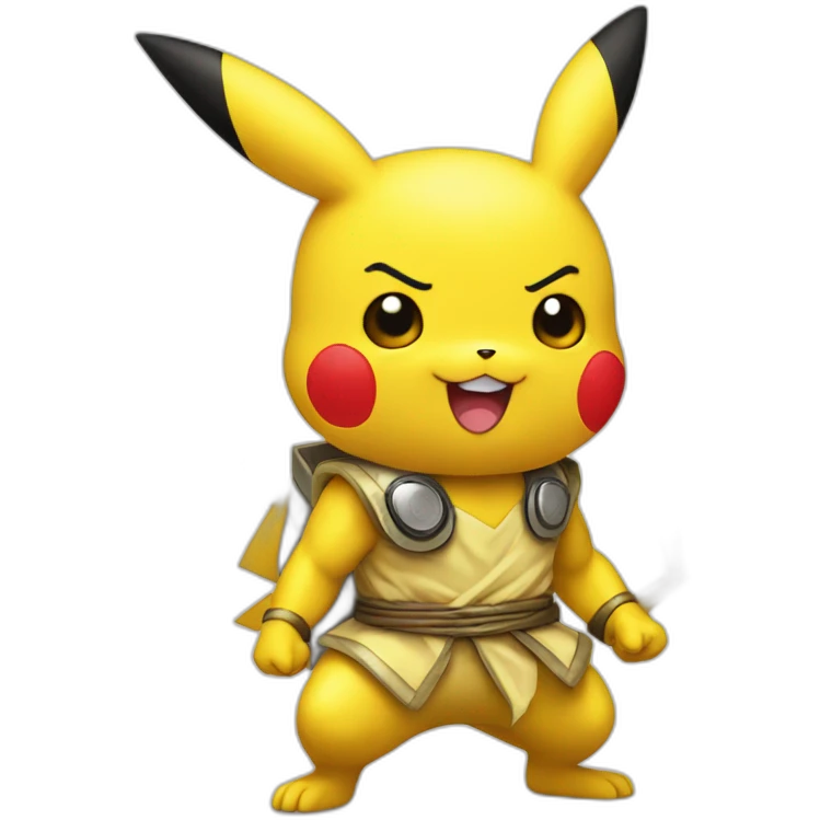super saiyan Pikachu emoji