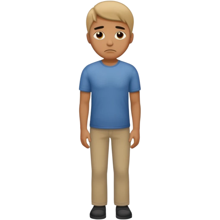 The sad man full body ultra realistic emoji