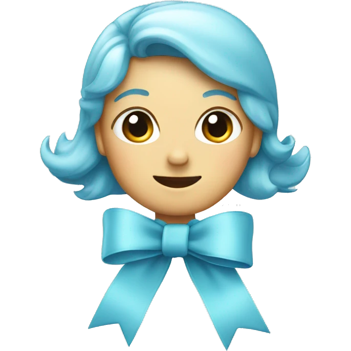 light blue bow emoji