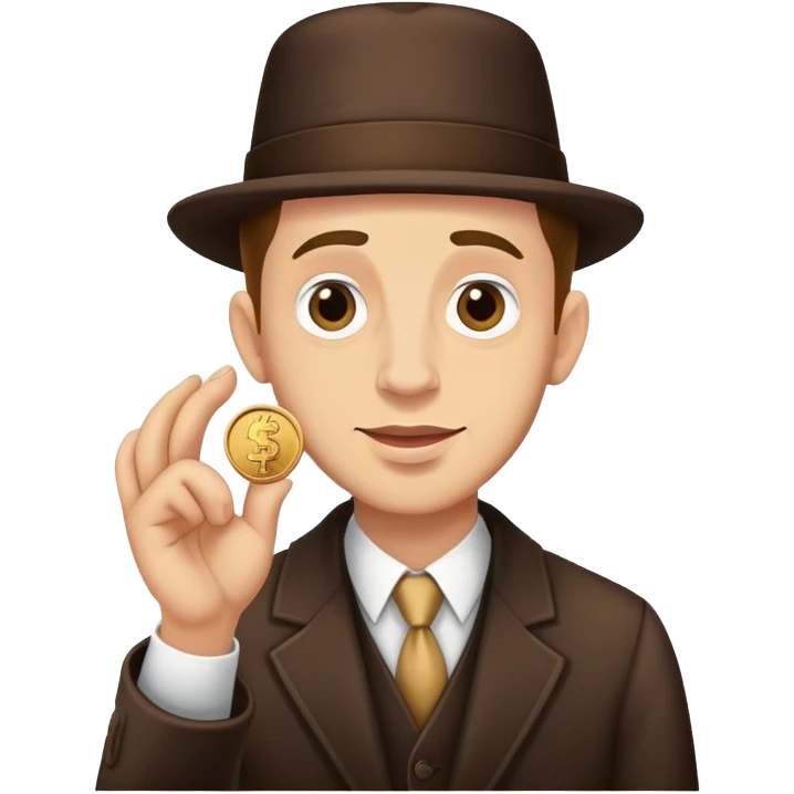 Jewish man pinching a penny emoji