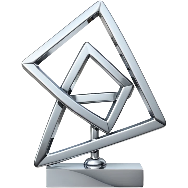 A modern abstract sculpture emoji