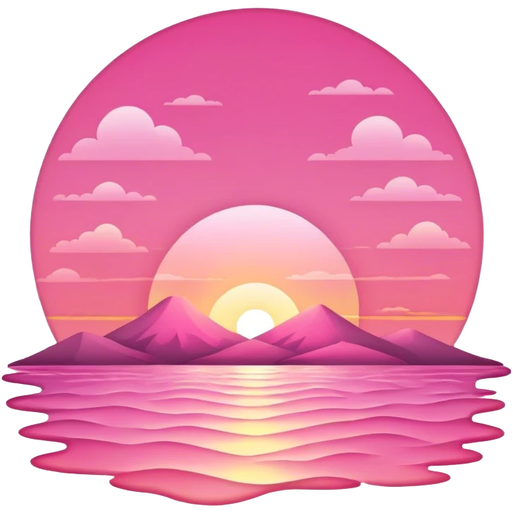 Pink sunset emoji