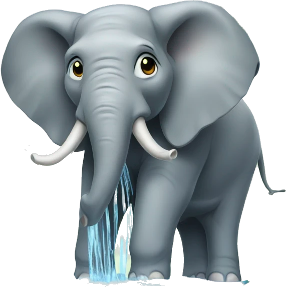 Elephant is spring water  emoji