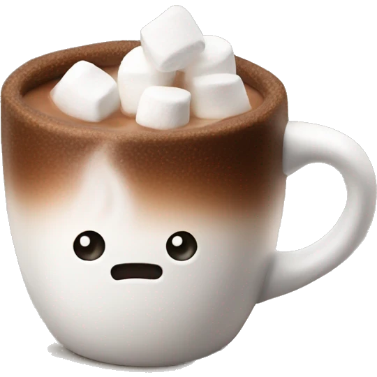 Hot coco with a marshmallow  emoji