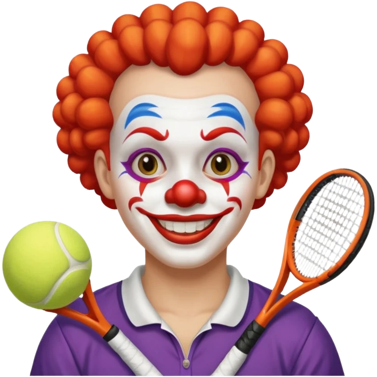 tennis player clown emoji