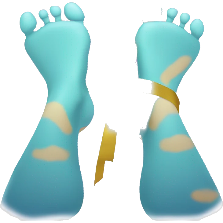 feet in a gift emoji