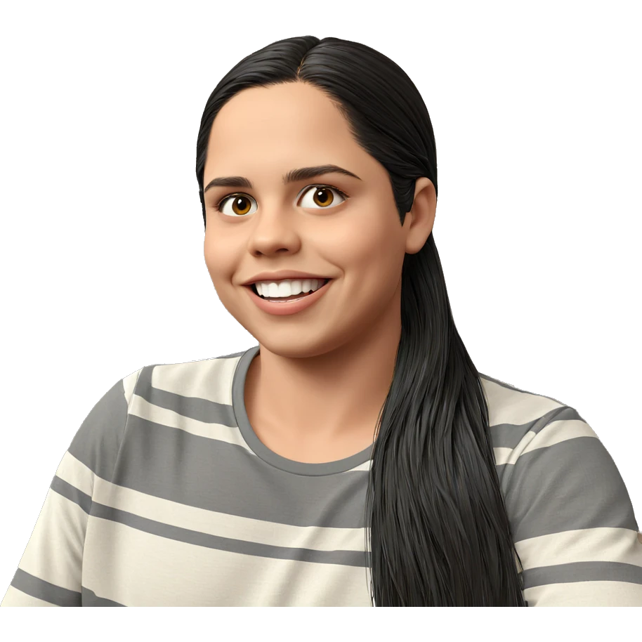 smiling boy with long hair emoji