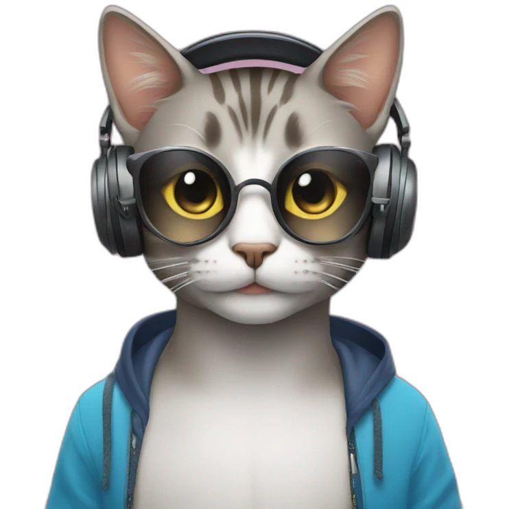 cat dj emoji