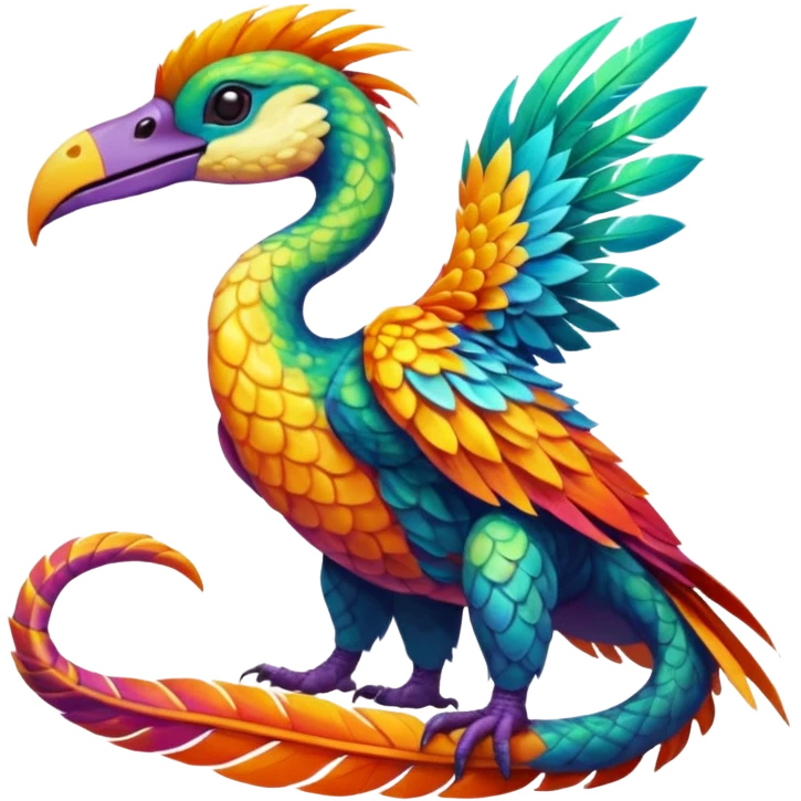 Tropical Exotic Fakémon-fantasy-creature, full body emoji
