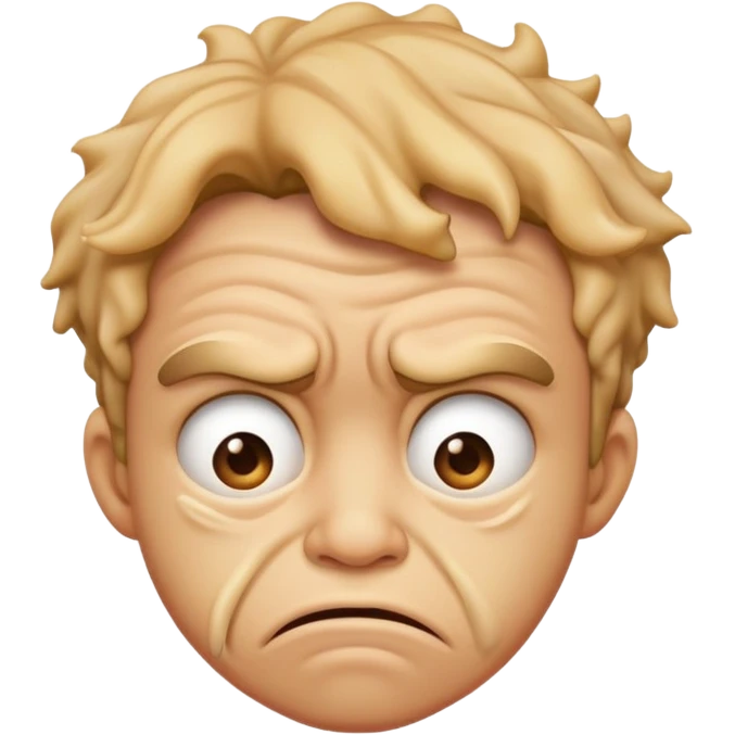 a person scrunching up their face in disgust  emoji