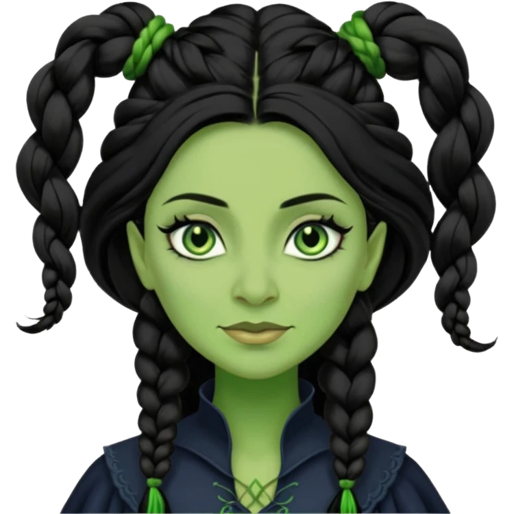 wicked elphaba cynthia  one_sided braid black hair  emoji