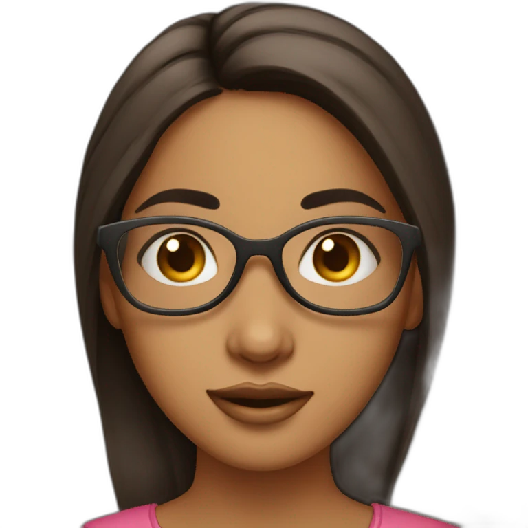 Punjabi girl with bindi dot on forehead and glasses emoji