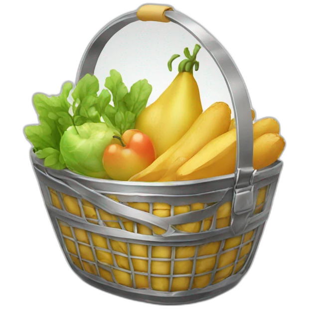 food basket metalic emoji
