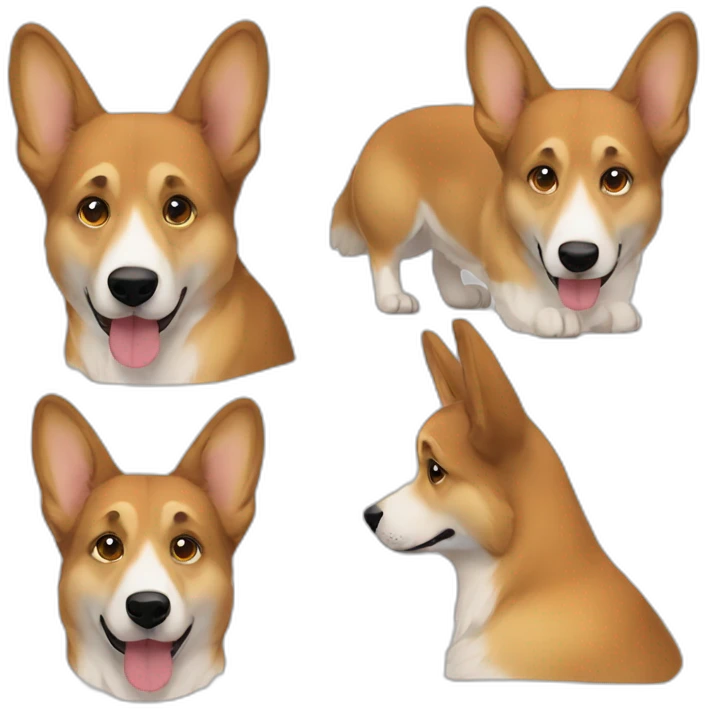 BMix between corgi and German shepherd emoji