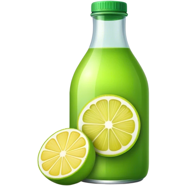 Bottled green lemon juice emoji