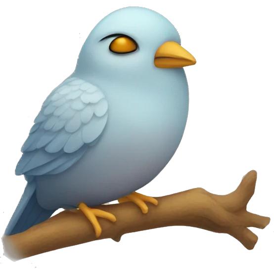Bird sleeping  emoji