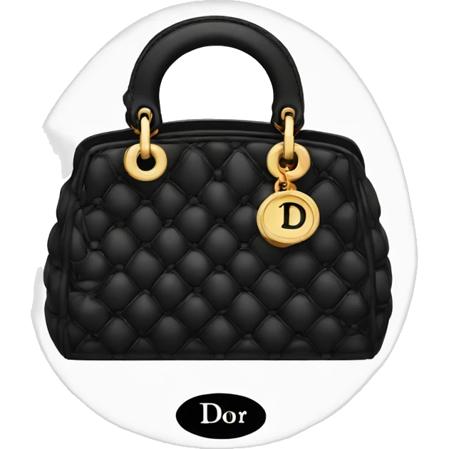 Black dior handbag emoji