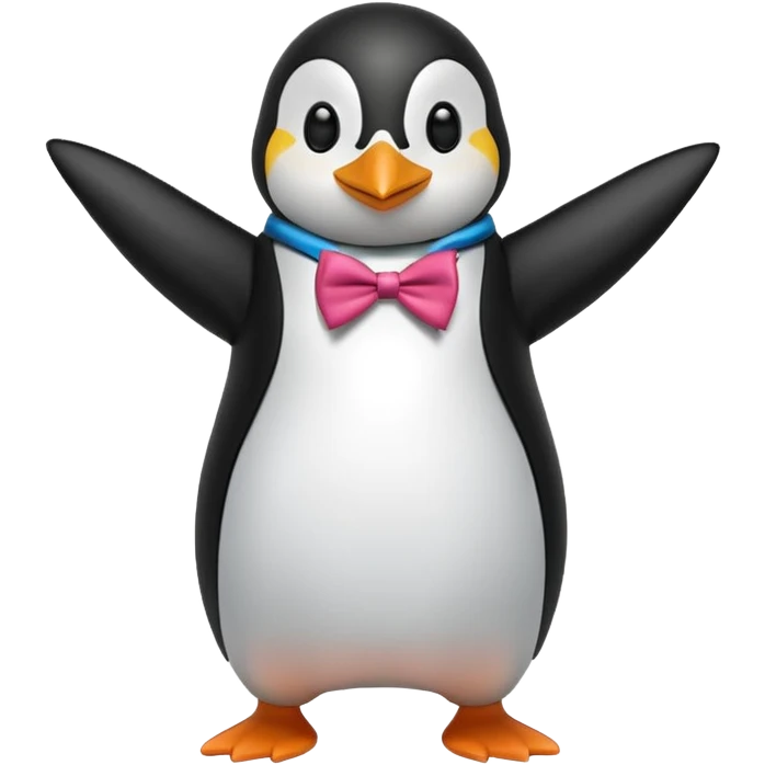 line dancing penguin emoji