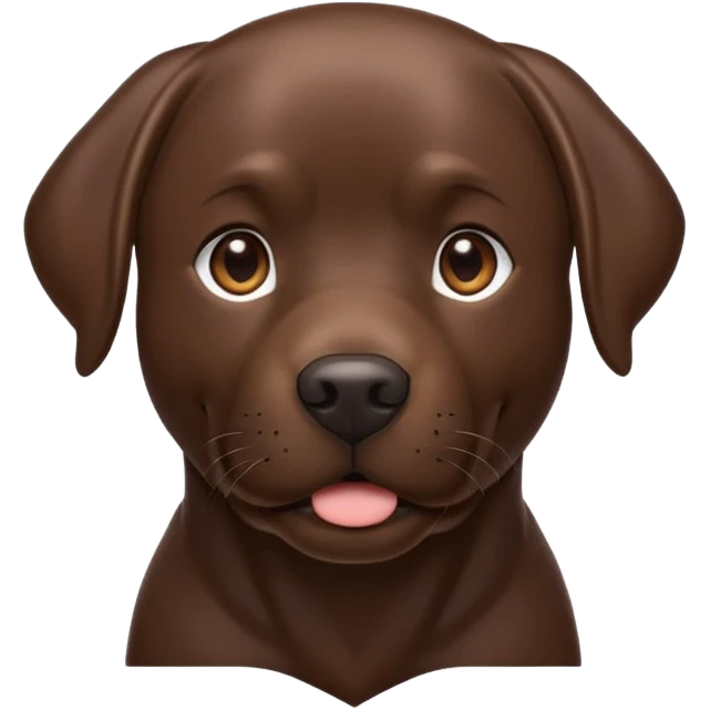 dark brown Labrador emoji