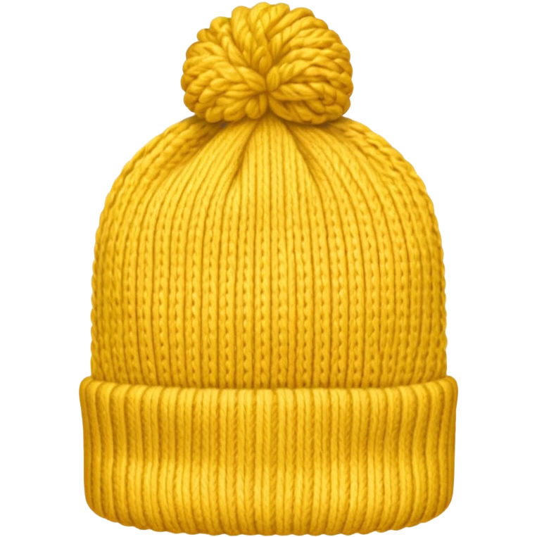 Winter Knit Hat yellow emoji