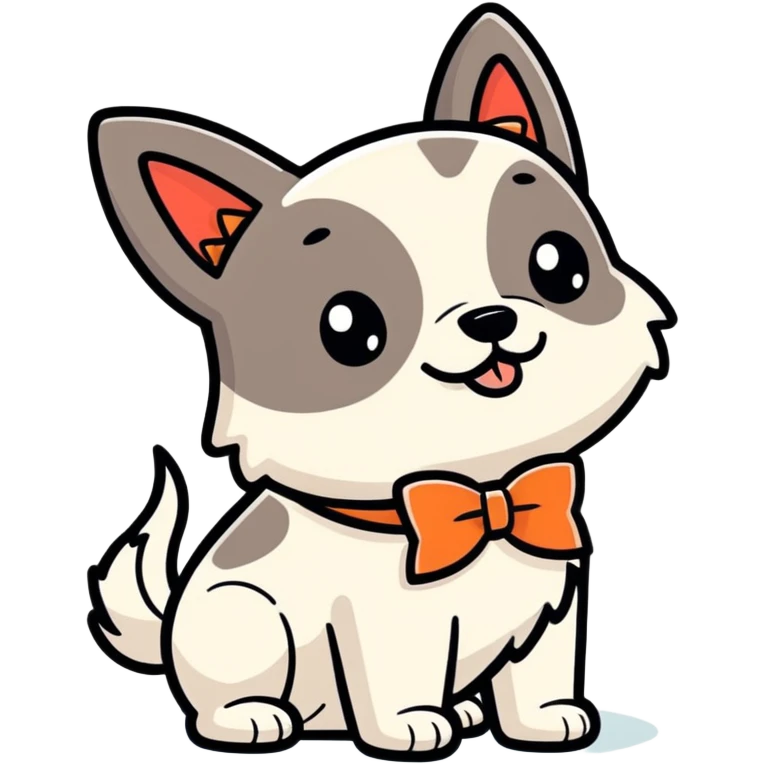 Dog with a big bow emoji