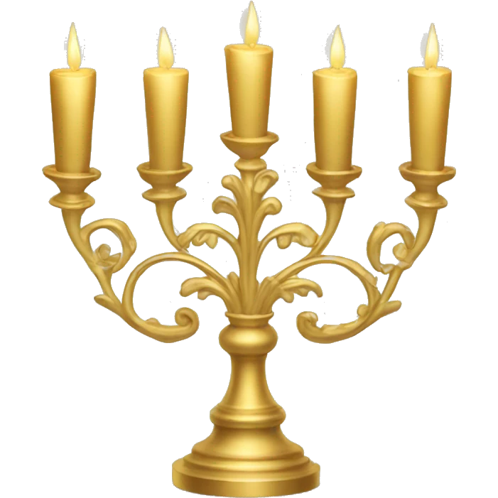 Fancy gold candelabra emoji